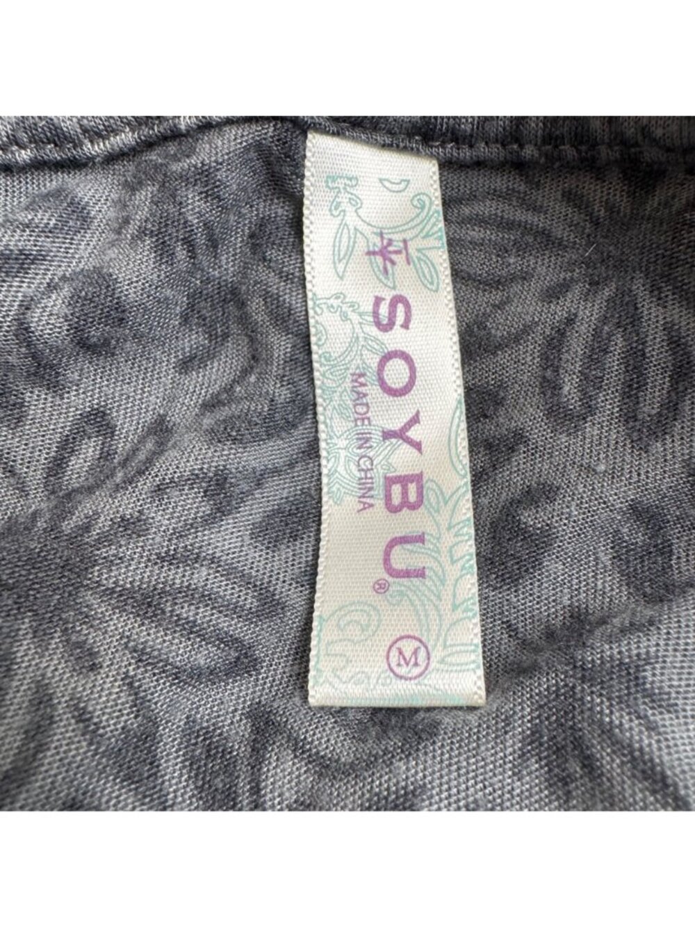Soybu Long Sleeve Hoodie T Shirt Size Med Grey Yoga Athleisure Loungewear Casual - Picture 7 of 8